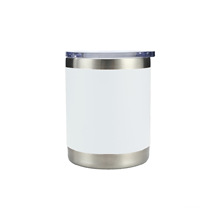 10oz Coffee Cup Customized Logo Reusable Stainless Steel Environmental Protection Office Mini Thermos Mug With Lid